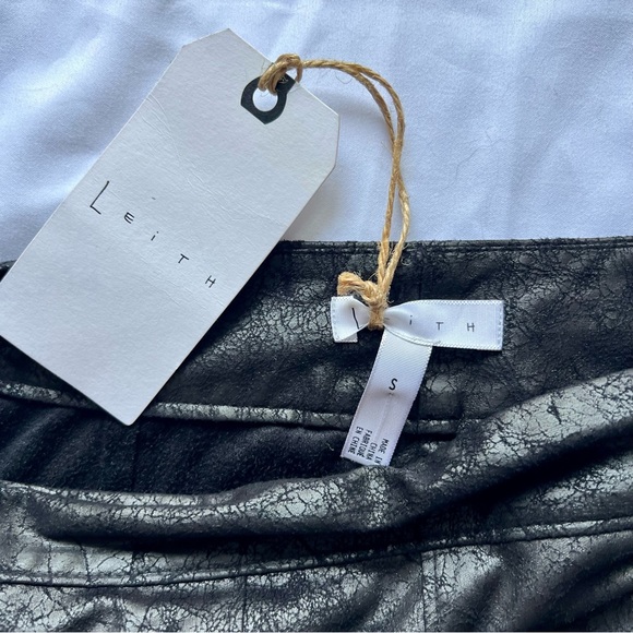 Leith Faux Leather Mini Skirt, small - Picture 3 of 9